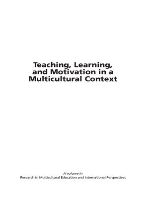 cover image of Teaching, Learning, and Motivation in a Multicultural Context